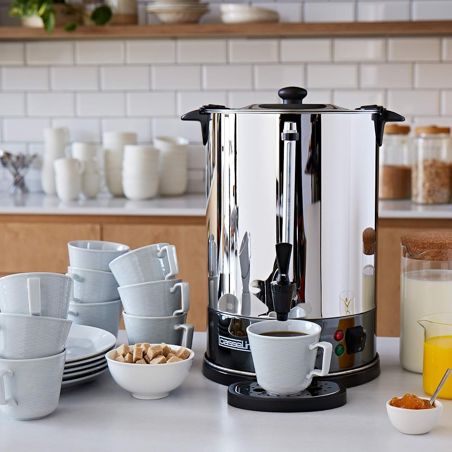 CASSELIN CPC100S Percolateur à Café 100 Tasses Sp, INOX Unique