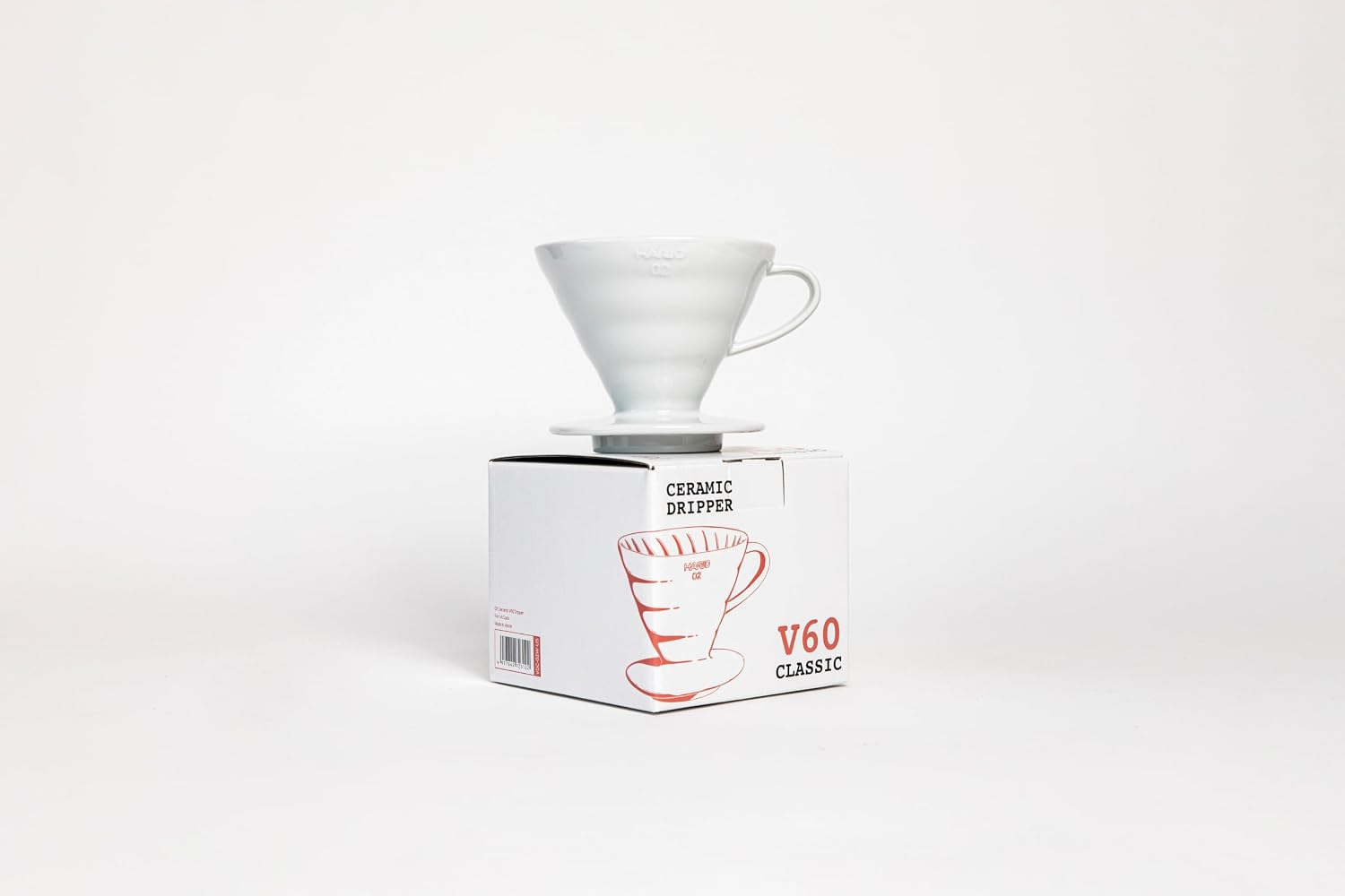 Hario V60 02 - Porte filtre café en céramique blanche 1 à 4 tasses Size 02 Blanc