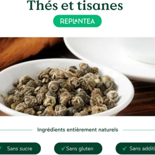 Test Perles de Dragon au Jasmin Bio REPLANTEA : un thé joli à regarder, plutôt bon à boire