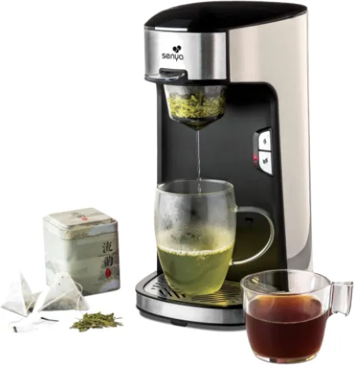 Machine à thé crème Tea Time, théière électrique compatible thé vrac ou sachet, avec infuseur amovible 1415 W, SYBF-CM013C