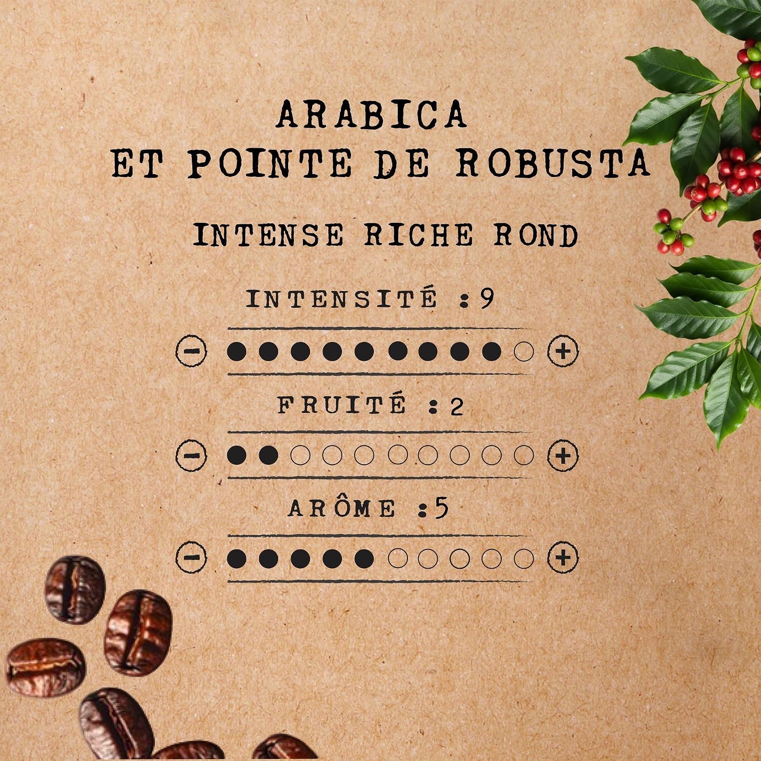 Cafés Méo - Café en Grains Espresso - 6 kg - Intensité 9/10 - Arômes Authentiques et Aromatique - Lot de 6 x 1 kg