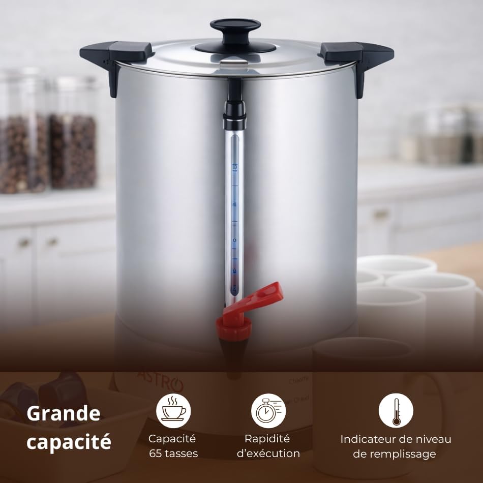 Percolateur à Café 7L - 65 Tasses - Filtre Inox Permanent